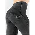 jeans push up wr. up vita alta wide leg eco denim navetta black denim-black seams donna small
