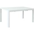 milanihome. it tavolo da giardino in alluminio allungabile 100/150 x 150 cm di bianco 97 x 75 x 149