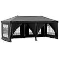 - tenda per feste pieghevole con pareti laterali nero 3x6 m