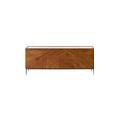 credenza in legno di acacia 200x40x76 laccato naturale / marmo bianco karlstad #16