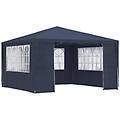 - gazebo professionale con pareti 4x4 m blu 90 g / m²