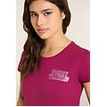 t-shirt regular training con glitter sul cuore raspberry radiance donna small