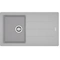 lavello 1 vasca (86x50cm) bfg 611 86 boston grigio alluminio opaco 114 0370 204