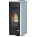 termostufa a pellet idroventilata modello ester lux 15 kw colore bianco