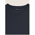 t-shirt corta in jersey con maniche effetto seta dark sapphire donna medium