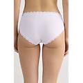 slip alto in pizzo e cotone donna bianco taglia 2