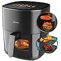 friggitrice ad aria cecofry grill duoheat 6500 6. 5l 2200w doppio grill display lcd