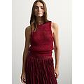 - gilet chiuso a rete bordeaux donna rosso bordeaux taglia xs