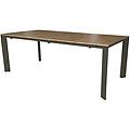 milanihome. it tavolo da giardino in alluminio allungabile 215/280x100 effetto taupe 215 x 75 x 100