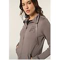 felpa donna con zip e collo alto in felpa di viscosa shark donna extra small