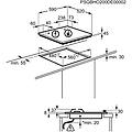 egg64272w piano cottura serie 600 gas on glass 60cm