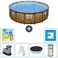 - piscina fuori terra in giro 488x122 cm bruin include accessori coordinati cb34