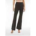 pantaloni push up wr. up super flare vita alta in similpelle nero donna xx large
