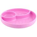 piatto silicone con ventosa rosa
