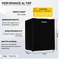 pt-fr43b mini freezer nero congelatore 42 litri -24&deg; gradi 4**** stelle porta reversibile classe