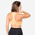 decathlon - reggiseno sportivo donna palestra traspirante sostegno medio arancione