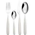 - just set 24 posate per 6 posti tavola in acciaio inox bianco latte 122900156