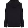 felpa comfort interno cappuccio e polsini in toni beige black-dye black donna extra large