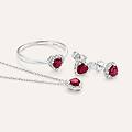 orecchini lobo charlotte oro bianco rubino diamante collezione charlotte oro bianco