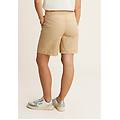 pantaloni corti in mussola con dettagli sangallo irish cream donna medium