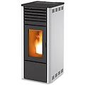 stufa a pellet canalizzabile maggie kw 10 bianca comfort air 10s1