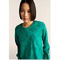 felpa girocollo in jersey fantasia floreale allover ikat greenlake donna extra large