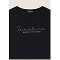 t-shirt maniche a kimono con stampa fantasia sui fianchi black zebra animalier donna small