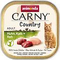 carny country adult 32 x 100 g umido per gatto pollo vitello + capriolo