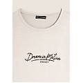t-shirt manica lunga in jersey viscosa con scritta fantasia white sand donna large