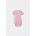 body beb&egrave; mezza manica in 100% cotone rosa tama&ntilde;o 0-3
