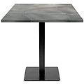 tavolo milan quadrato 70x70x75 cm (lxlxh) piano tavolo grigio pietra struttura nero quadrata