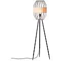 lampada da terra slope nero/naturale h 134 cm e27 max52w