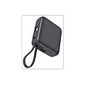 powerbank batteria portatile da 22. 5w con cavo integrato 10. 000 mah grigio
