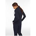 felpa donna con zip e collo alto ampio con coulisse blu navy donna large