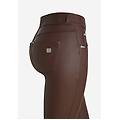 pantaloni n. o. w. skinny vita media in similpelle ecologica french roast donna extra small