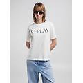 t-shirt in cotone con stampa lettering