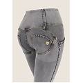 jeggings push up wr. up superskinny vita alta con bottoni gray jeans-yellow seams donna extra large