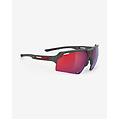 occhiali deltabeat grigio carbone opaco con lenti rp optics multilaser rosso
