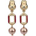 orecchini chunky con coccinella e perla