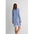 camicia da notte aperta con dettagli in pizzo donna blu taglia l