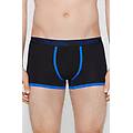 boxer in cotone organico con bordi a contrasto e logo uomo blu tama&ntilde;o m