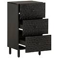 - credenza nera 40x33x75 cm in legno massello di mango