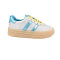 sneakers da bambina argento con zip taglia 28