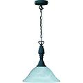 lampadario a sospensione country e27 60 w vetro anticato &oslash; 34 x h 130 cm