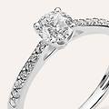 anello solitario diamade oro bianco diamante lab-grown collezione diamade misura 56 oro bianco