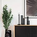 lampada da tavolo glasini altezza 49 5 cm grigio fumo/nero vetro