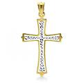 croce uomo in oro giallo e bianco gl-son138349