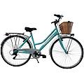 bicicletta donna passeggio misura 28 città con cambio tiffany. cestino in vimini