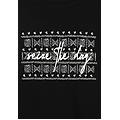 t-shirt comfort fit con slogan "seize the day" nero donna small
