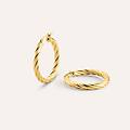 orecchini a cerchio silver collection argento dorato collezione silver collection giallo